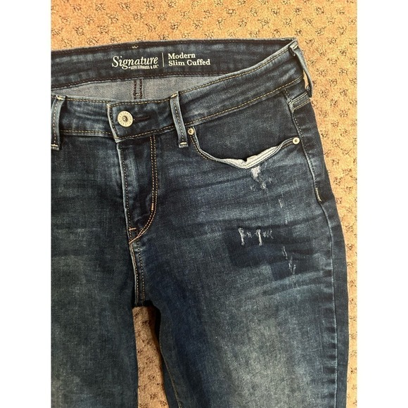 Levi Signature Modern Slim Cuffed Size 10 Inseam 27inches - Picture 5 of 10
